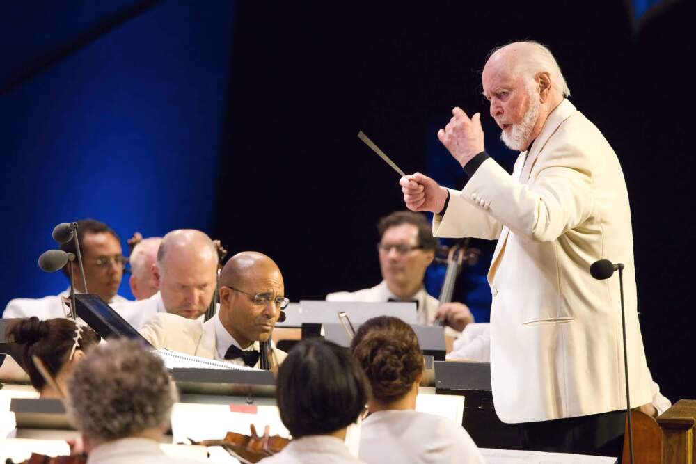 John Williams leads the Boston Pops at the 2023 Tanglewood Film Night. (Courtesy Hilary Scott)