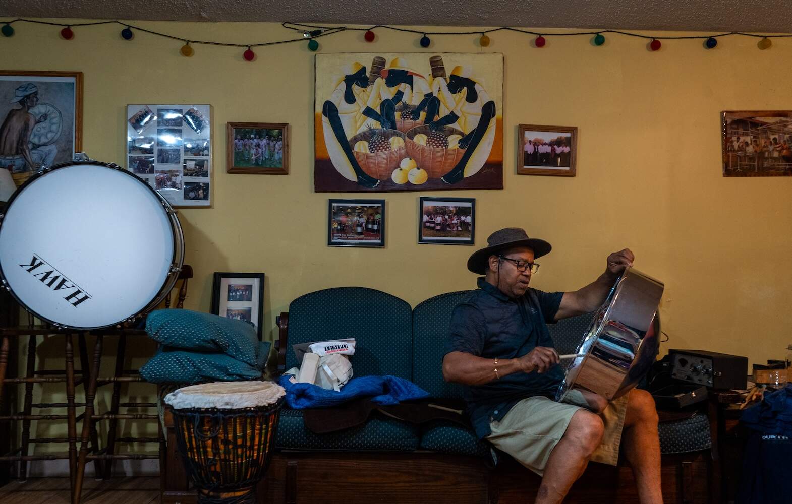 Joseph Johnson, Ulric Johnson's brother is the co-founder of Tempo International Rhythm Section. (Sydney Ko/WBUR)