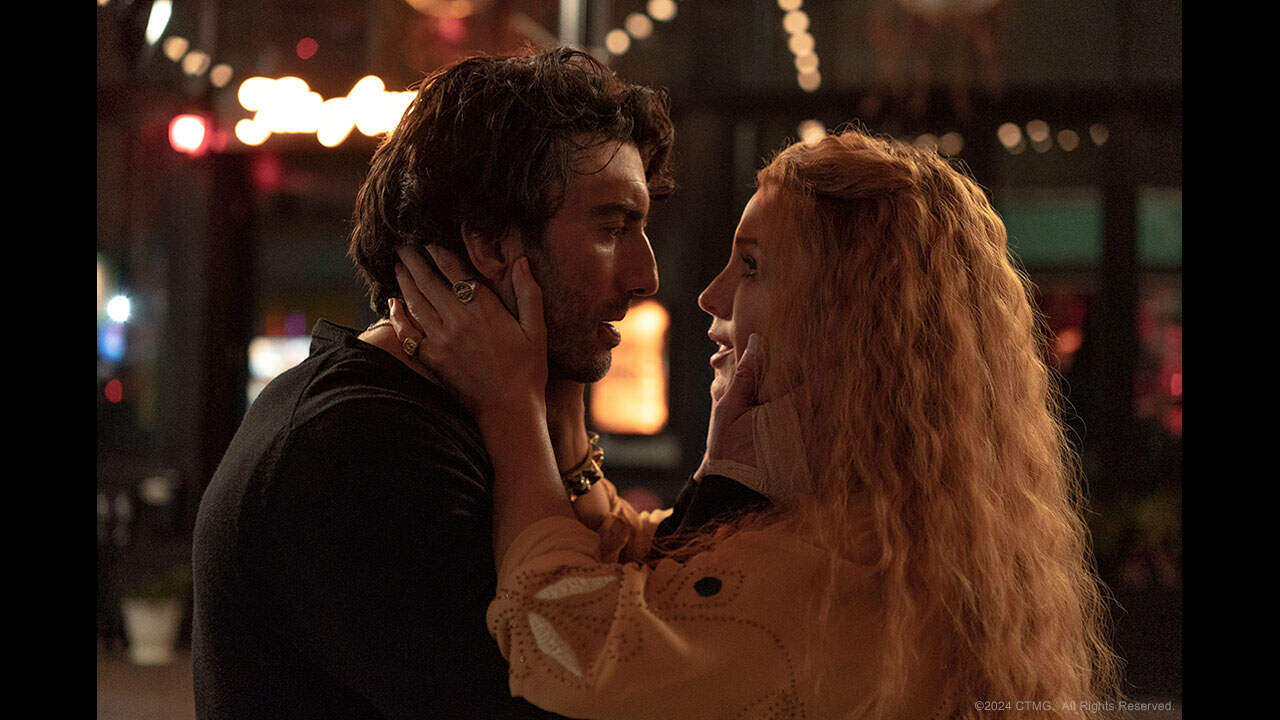 Justin Baldoni and Blake Lively in "It Ends with Us." (Courtesy Nicole Rivelli/Sony Pictures Entertainment)