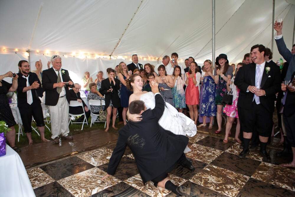 Chris Mutty and his wife having quite the eventful first dance. (Courtesy of Chris Mutty)