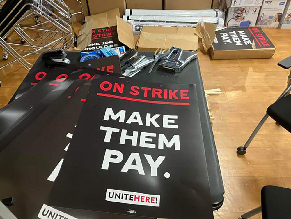 Hotel workers are bracing for potential citywide strikes affecting nearly three dozen hotels in Boston. (Alison Kuznitz/SHNS)