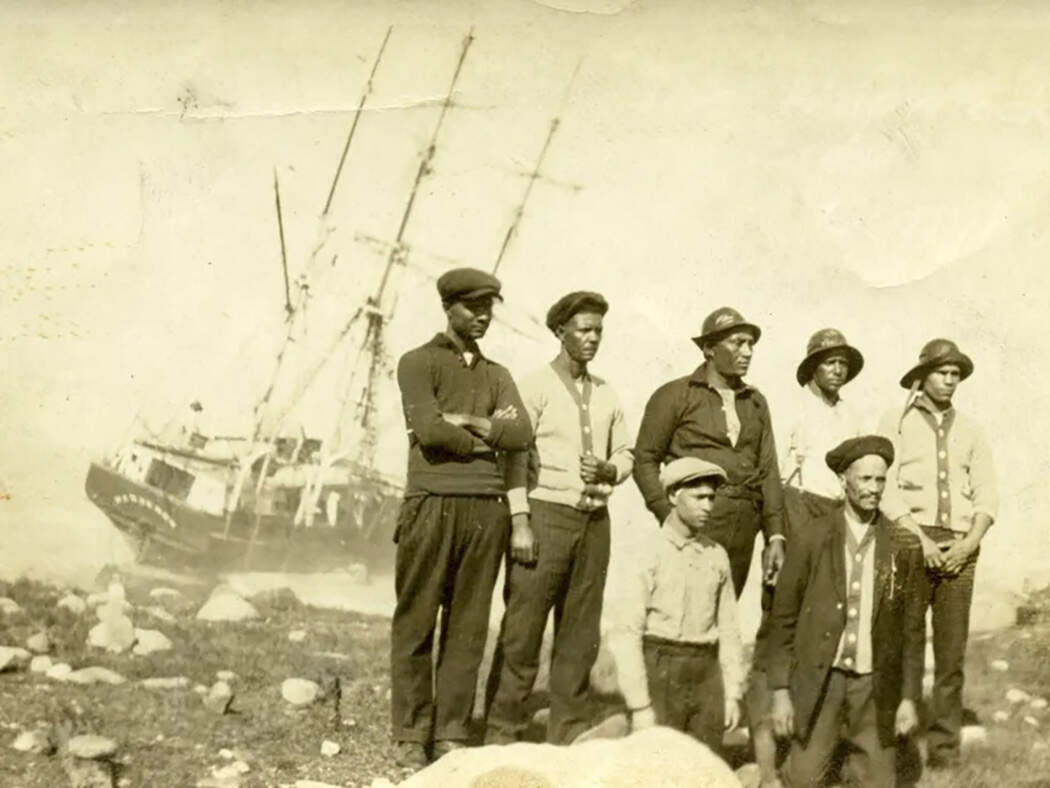 Crew of the Wanderer. (Courtesy of New Bedford Whaling Museum Photography Collection, gift of Robert Hauser, via The Public's Radio)