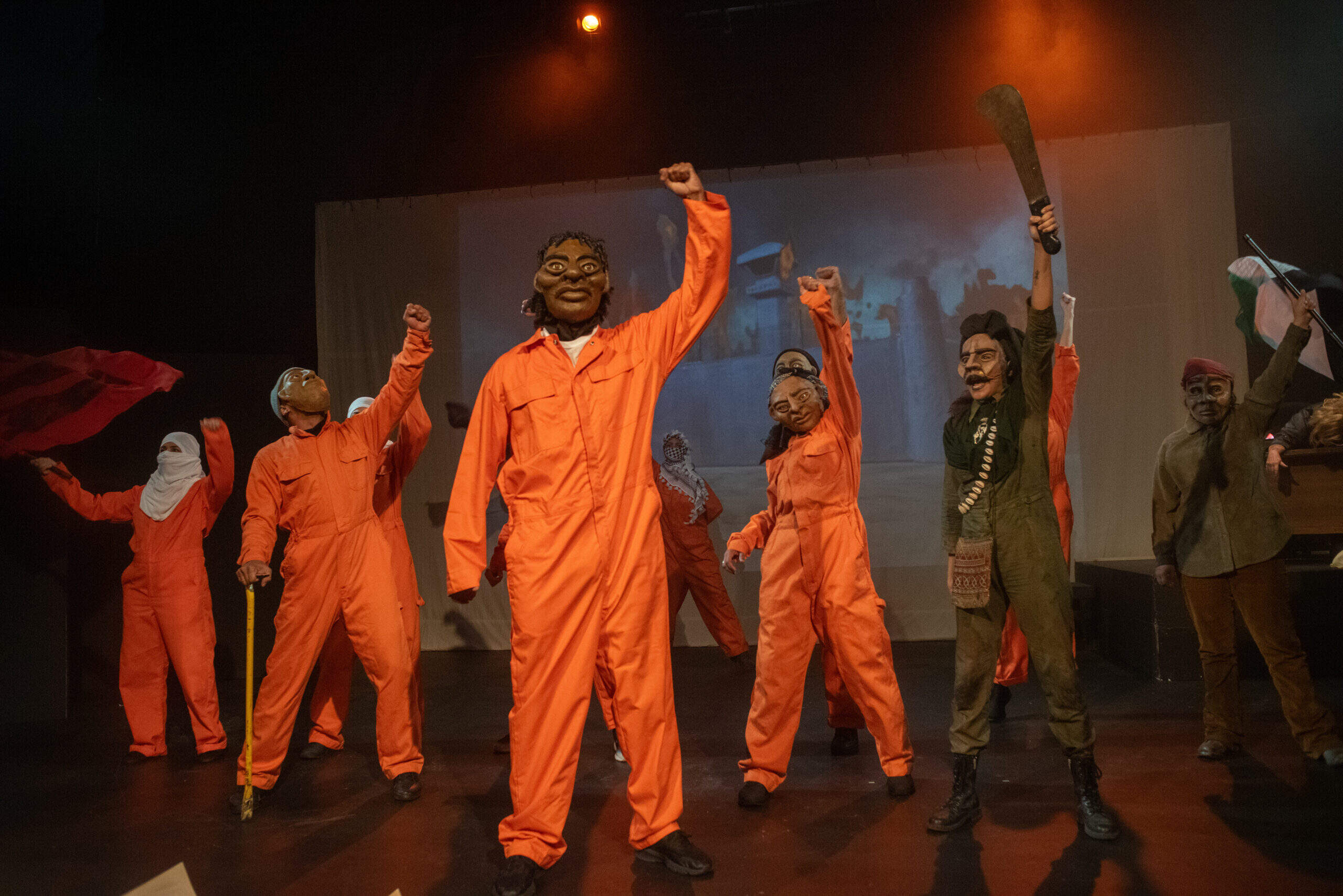 Cast members from a previous production of Papel Machete's "On the Eve of Abolition." (Courtesy Ricardo Alcaraz)