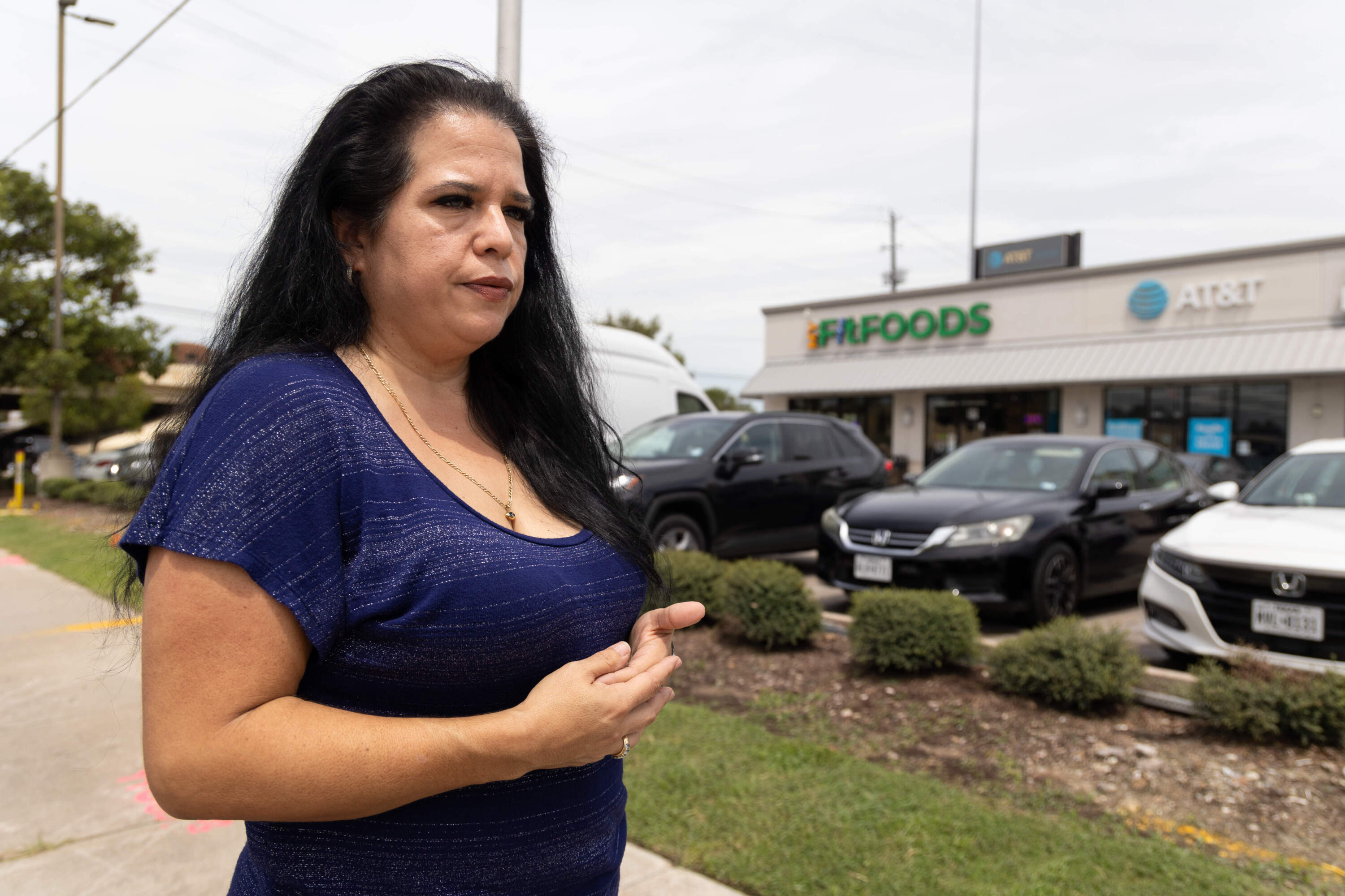 Michelle Chapa returns to the cell phone store she managed in Houston. In the two and a half years she worked there, Chapa says it was robbed several times. (Courtesy of Lucio Vasquez)