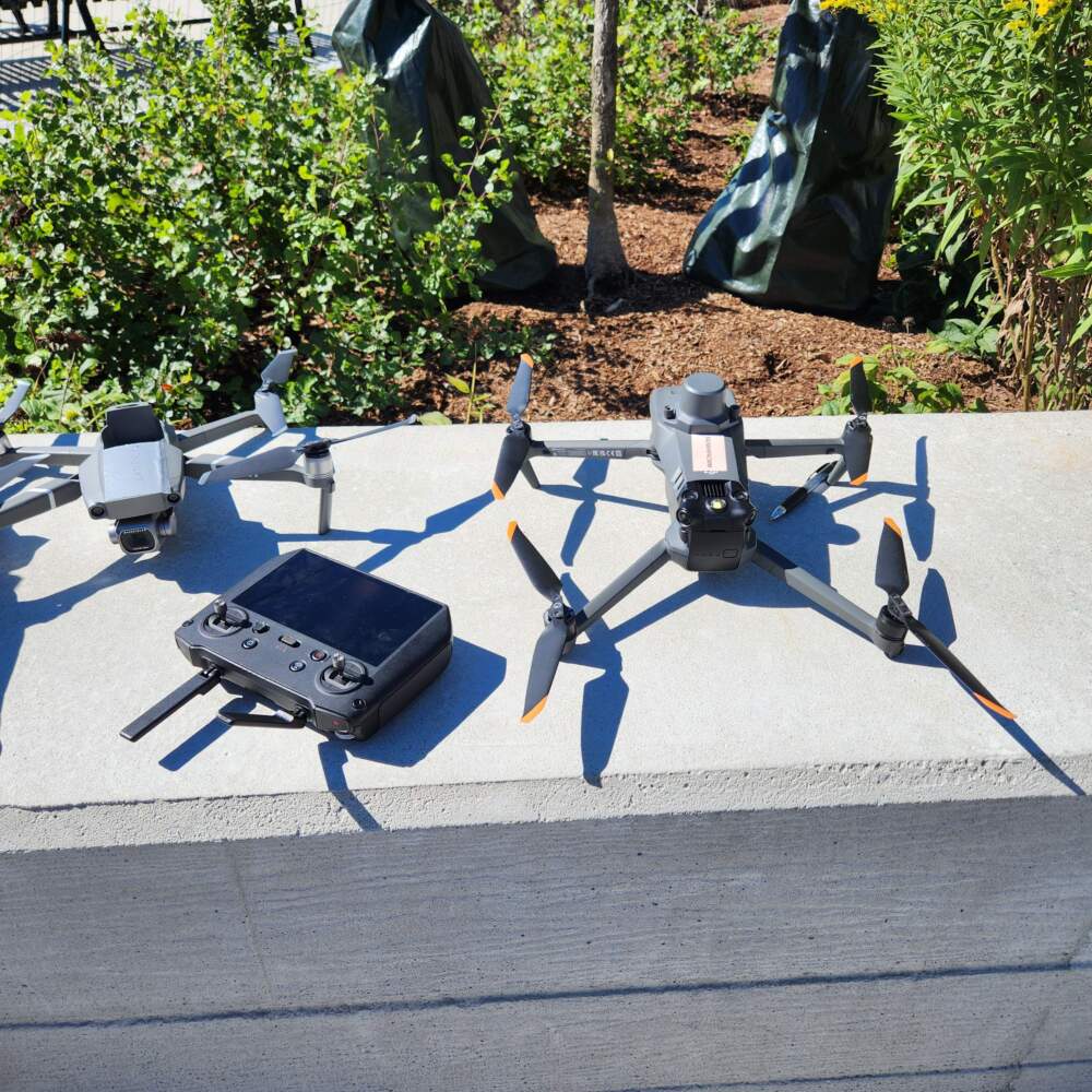 Umass drones in Conway Park in Somerville.