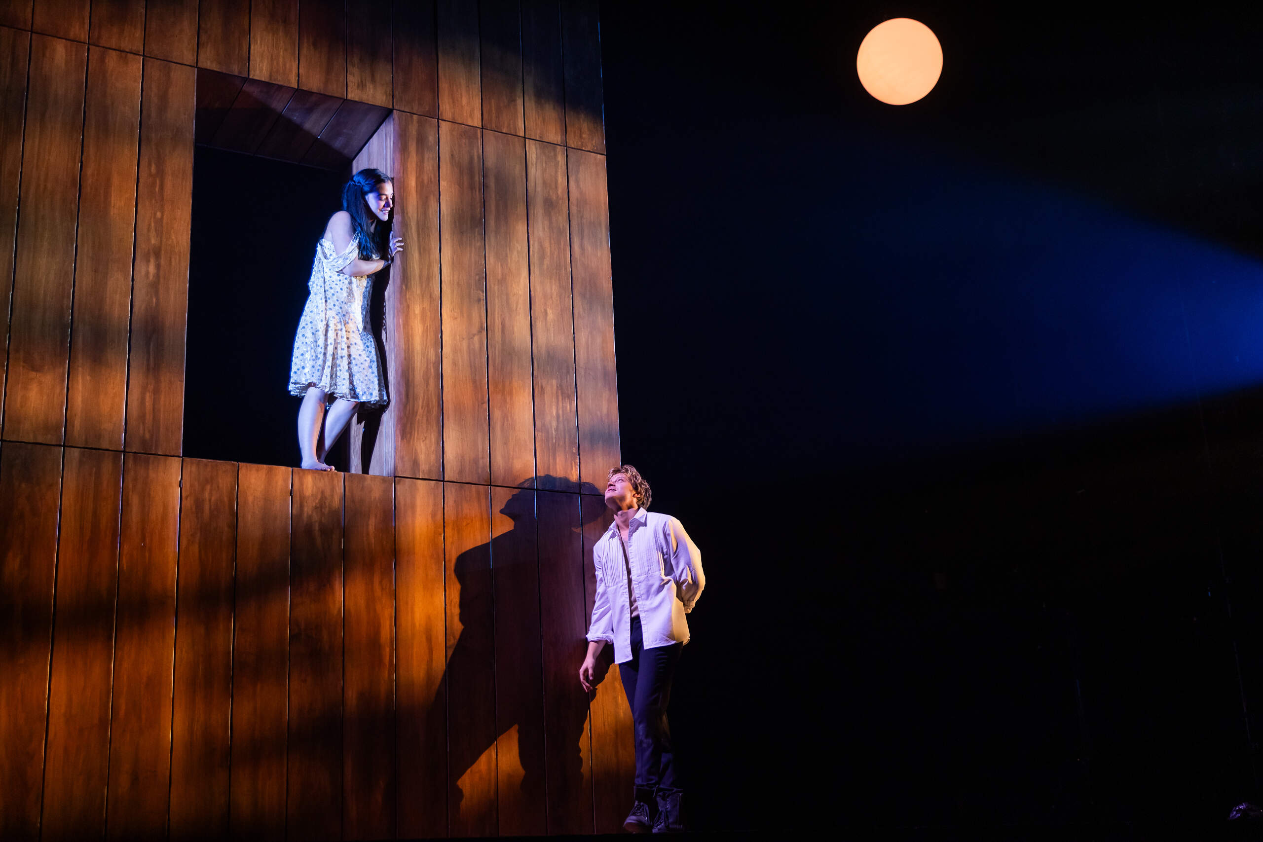 Emilia Suárez and Rudy Pankow in American Repertory Theater's production of "Romeo and Juliet." (Courtesy Nile Scott Studios and Maggie Hall)
