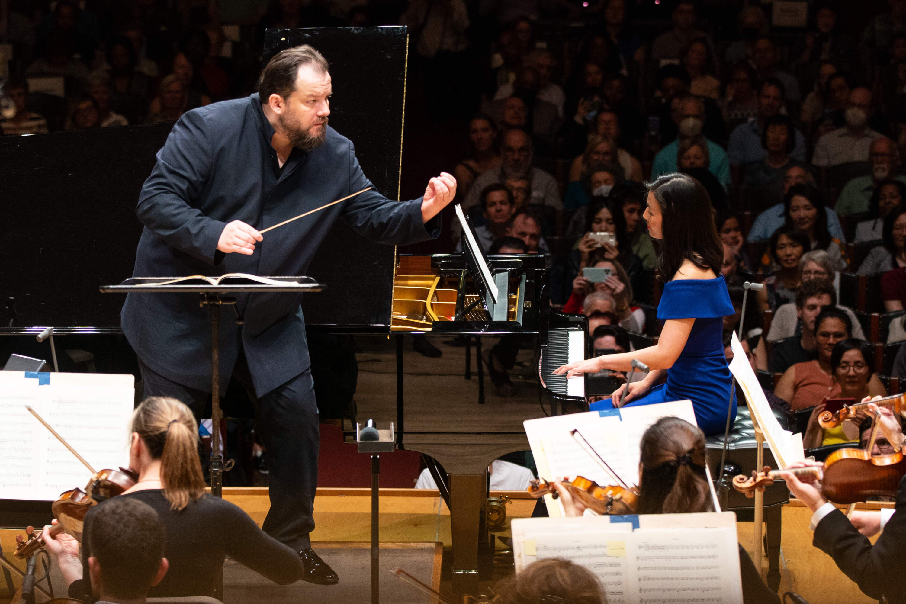 Mayor Wu performed Mozart Piano Concerto in C under the direction of BSO music director Andris Nelsons last year. (Courtesy Robert Torres)