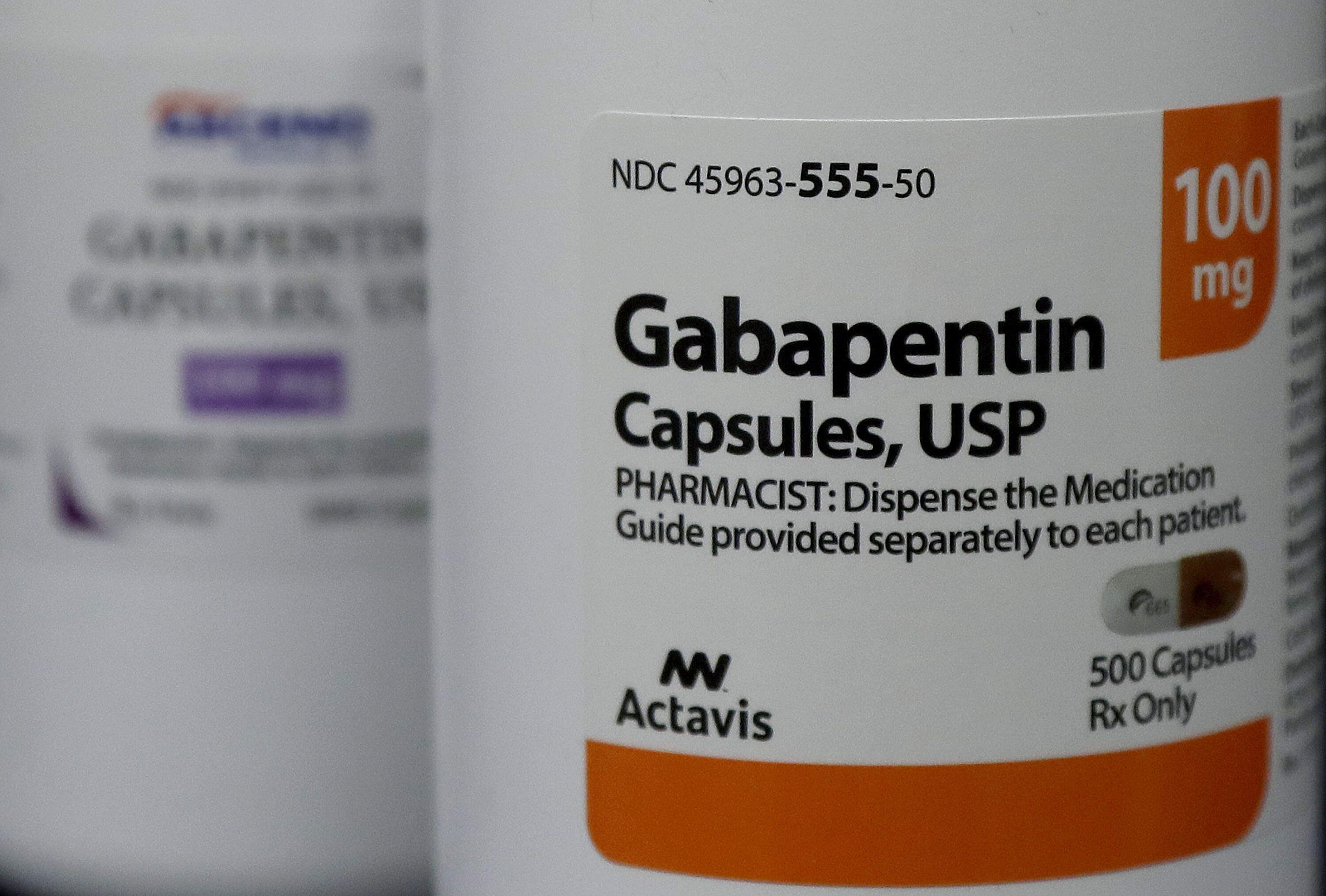 Bottles of gabapentin at Daniel's Pharmacy in San Francisco. (Jeff Chiu/AP)