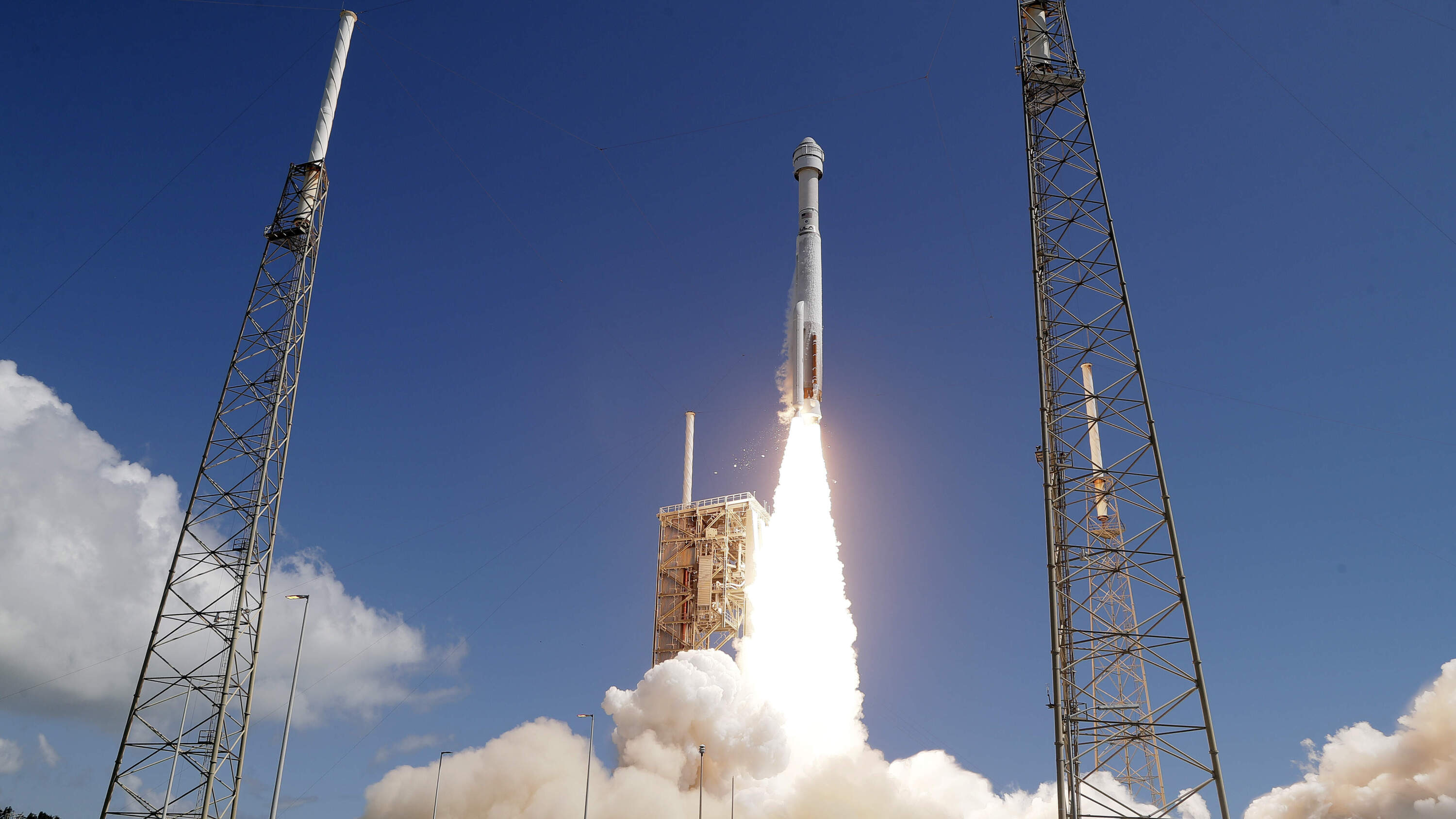 Boeing's Starliner capsule, atop an Atlas V rocket, lifts off from launch pad at Space Launch Complex 41 Wednesday, June 5, 2024, in Cape Canaveral, Fla. NASA astronauts Butch Wilmore and Suni Williams are headed to the International Space Station. (Chris O'Meara/AP)