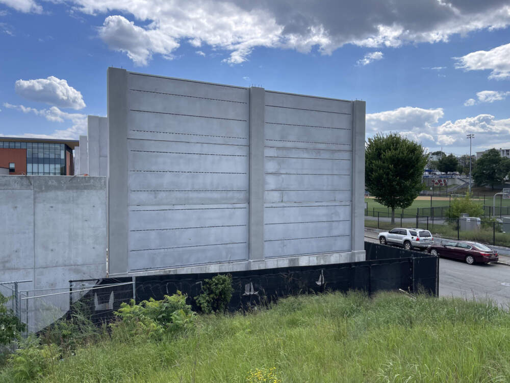 Construction is ongoing at the East Boston substation. The project is across the street from American Legion Playground and near the recently constructed police station. (Courtesy of John Walkey)