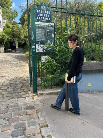 The author's daughter, Annabel, in La Defense, a neighborhood near Paris in August 2024. (Courtesy Alysia Abbott)