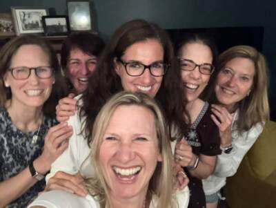 The author (foreground) with her book club. (Courtesy Laura McTaggart)