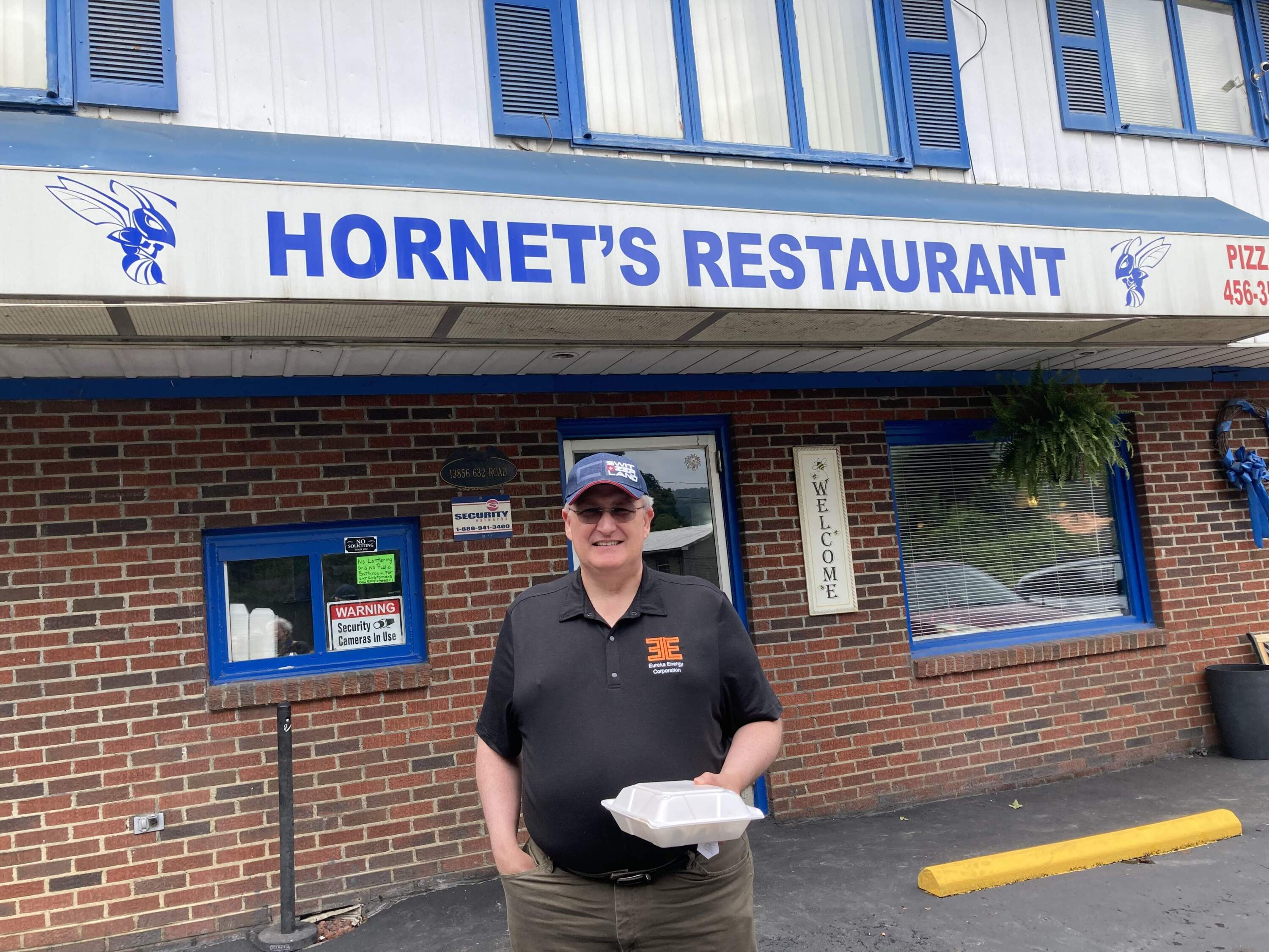 Pro-Trump activist Roger Ford at Hornet's in Phelps, Kentucky. (Scott Tong/Here & Now)