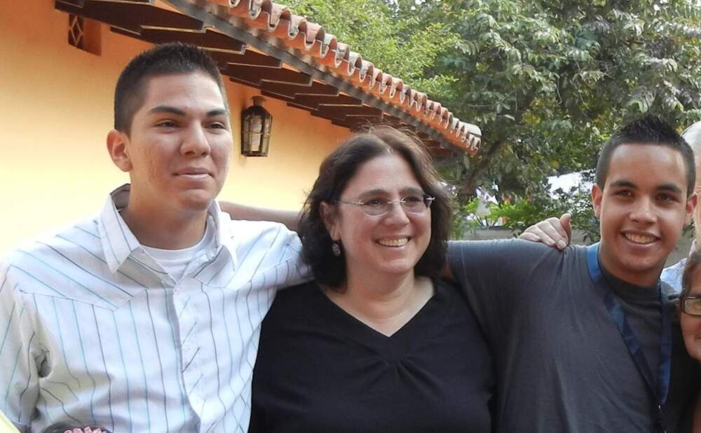 The author with her sons on a visit to Paraguay in 2011. (Courtesy Marjie Alonso)