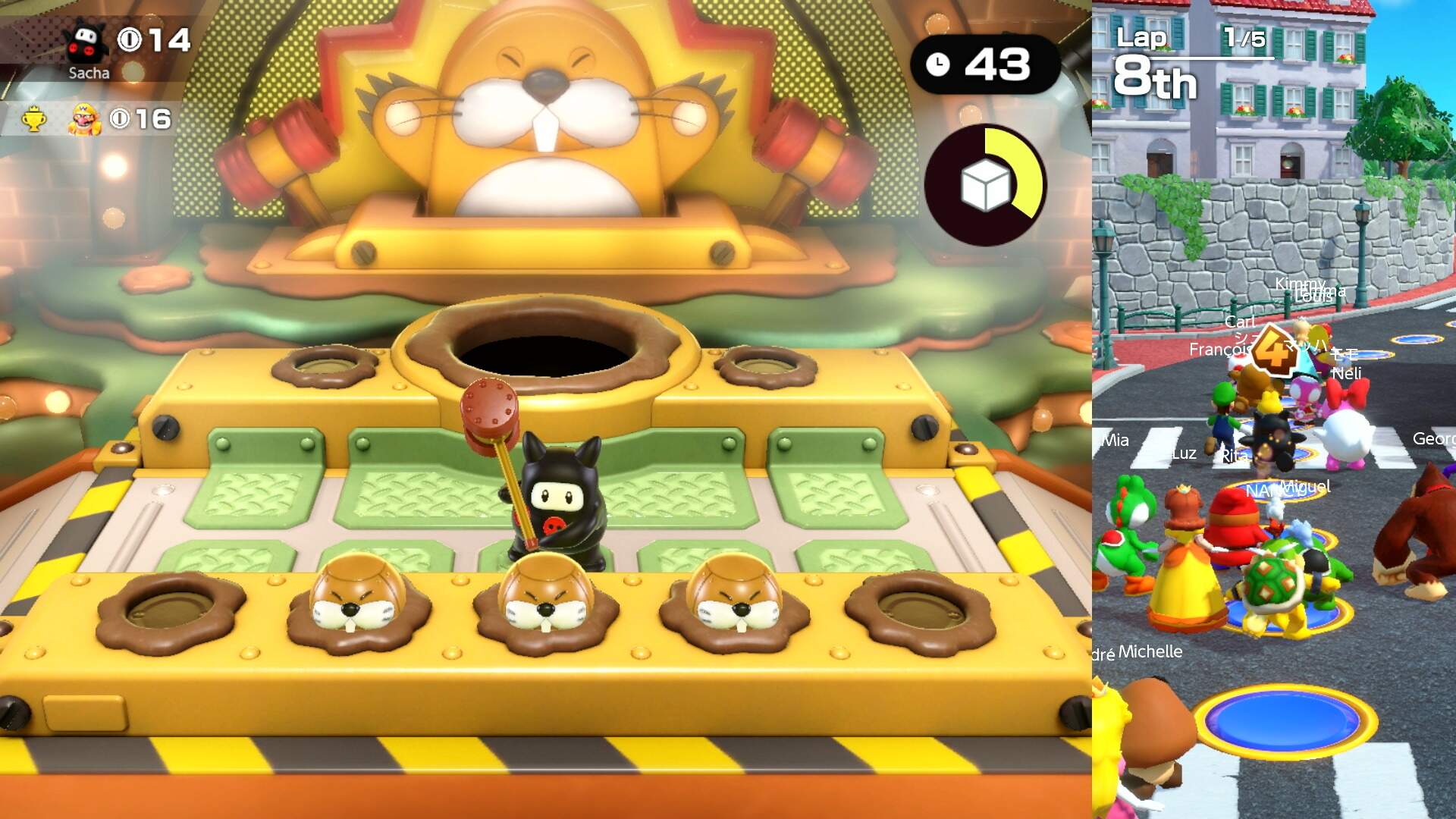 Up to 20 players can jump into an online game mode in "Super Mario Party Jamboree." (Courtesy of Nintendo)