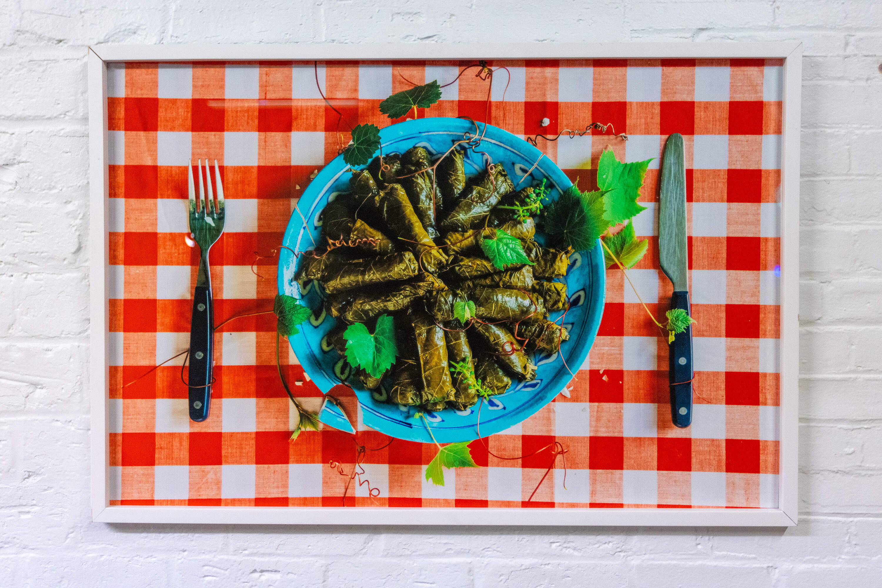 Feda Eid's "Homemade" (2019), part of "Made in USA." (Jesse Costa/WBUR)