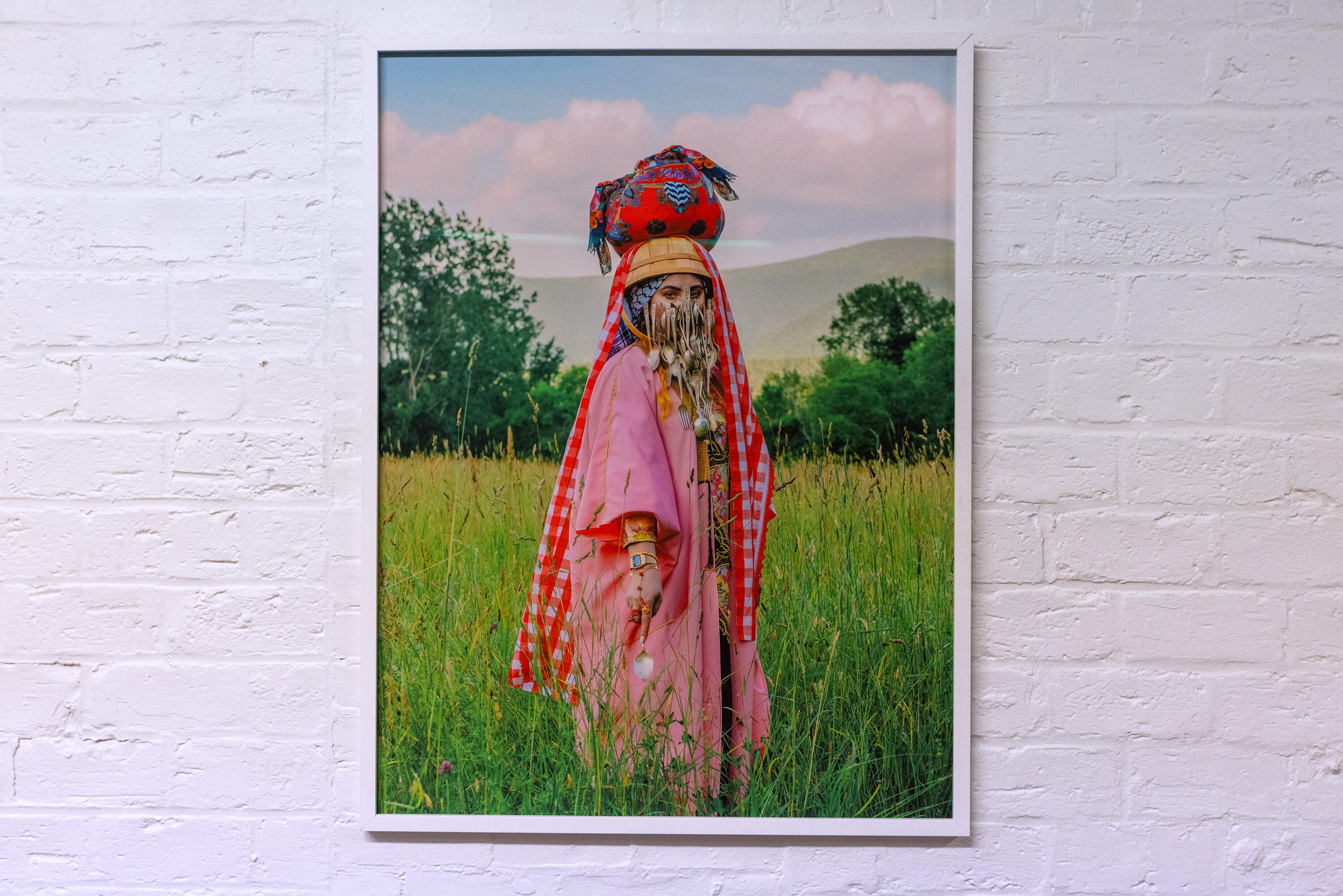 Feda Eid's "Picnic" (2022), part of the "Made in USA" series. (Jesse Costa/WBUR)