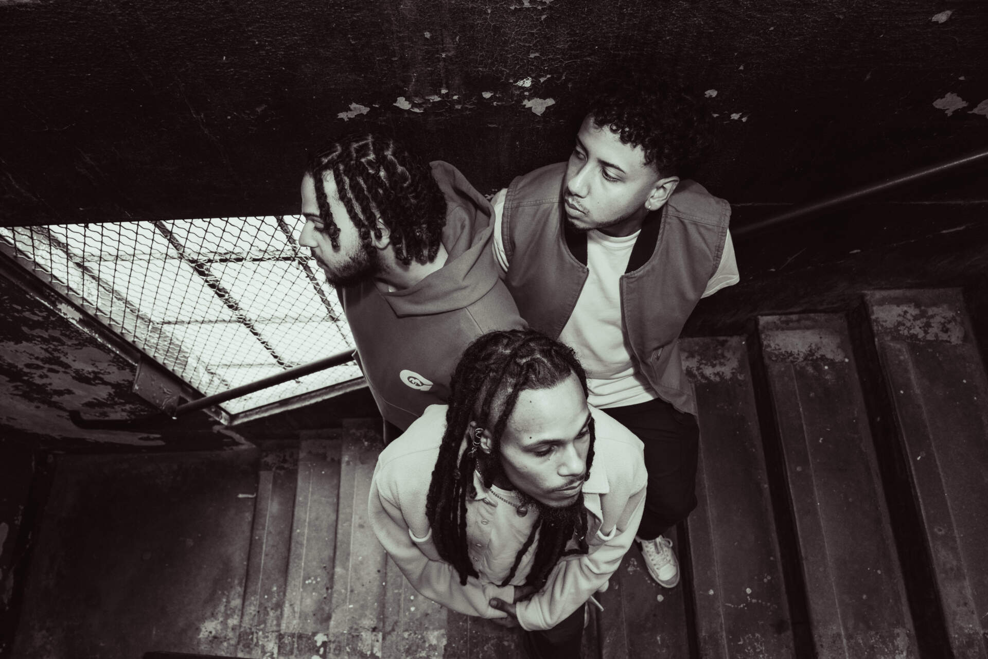 The guys spend a lot of time in their studio, sometimes working long into the night. The results vary in style, from a throwback to hip-hop’s Golden Era to a breezy pop tune. (Olivia Moon Photography for WBUR)