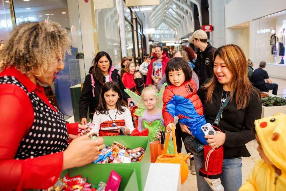 Children waiting to collect candy at last year’s PruBoo. (Courtesy Prudential Center)