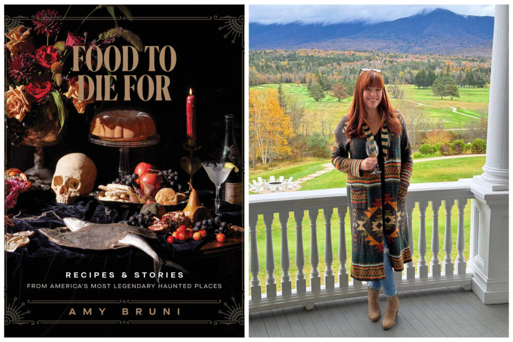 Amy Bruni's Cookbook "Food to die for" is out now. (Book cover courtesy of Emily Dorio/Harper Celebration; author photo courtesy of Kiel James Patrick)