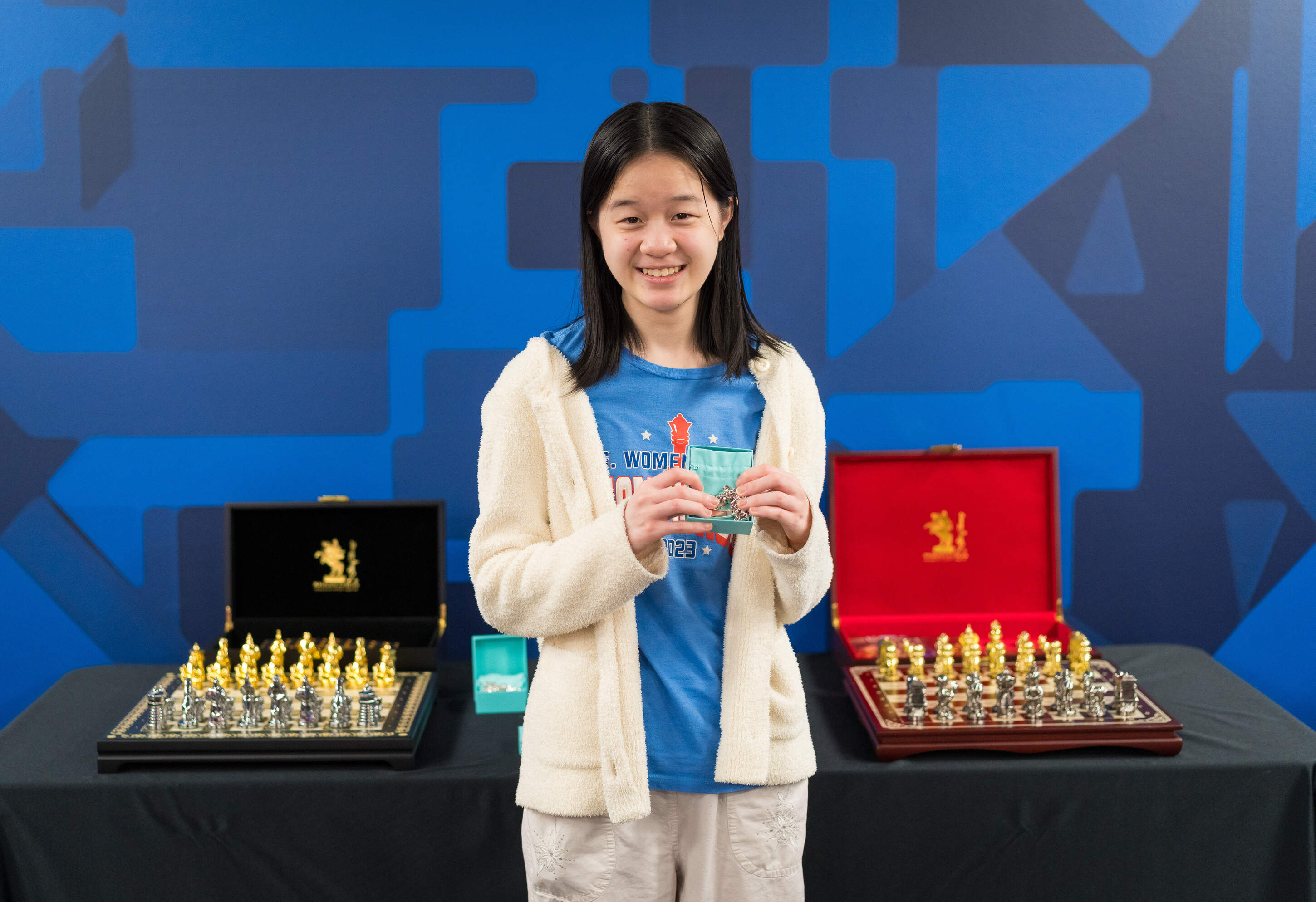 Master Alice Lee clinched her first major tournament win during the 2024 American Cup Women's Tournament hosted by the Saint Louis Chess Club at the World Chess Hall of Fame in St. Louis, Mo. (Business Wire via AP)