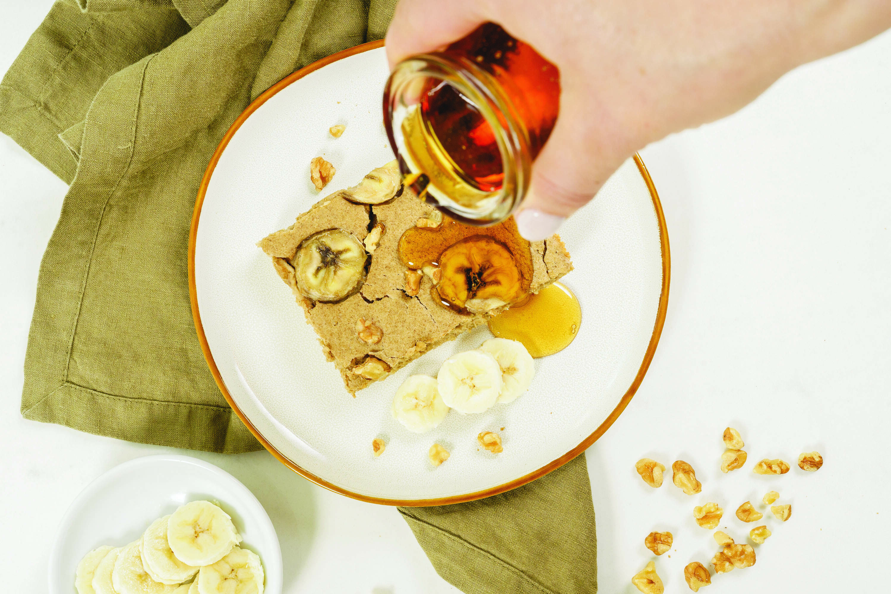 Banana bread baked pancakes. (Courtesy of Blue Star Press)