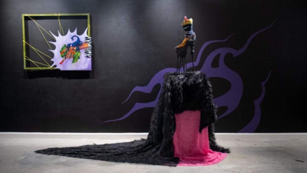 Installation view of "Extra" (2024) at ShowUp, Boston. (Courtesy Alex Arlos)