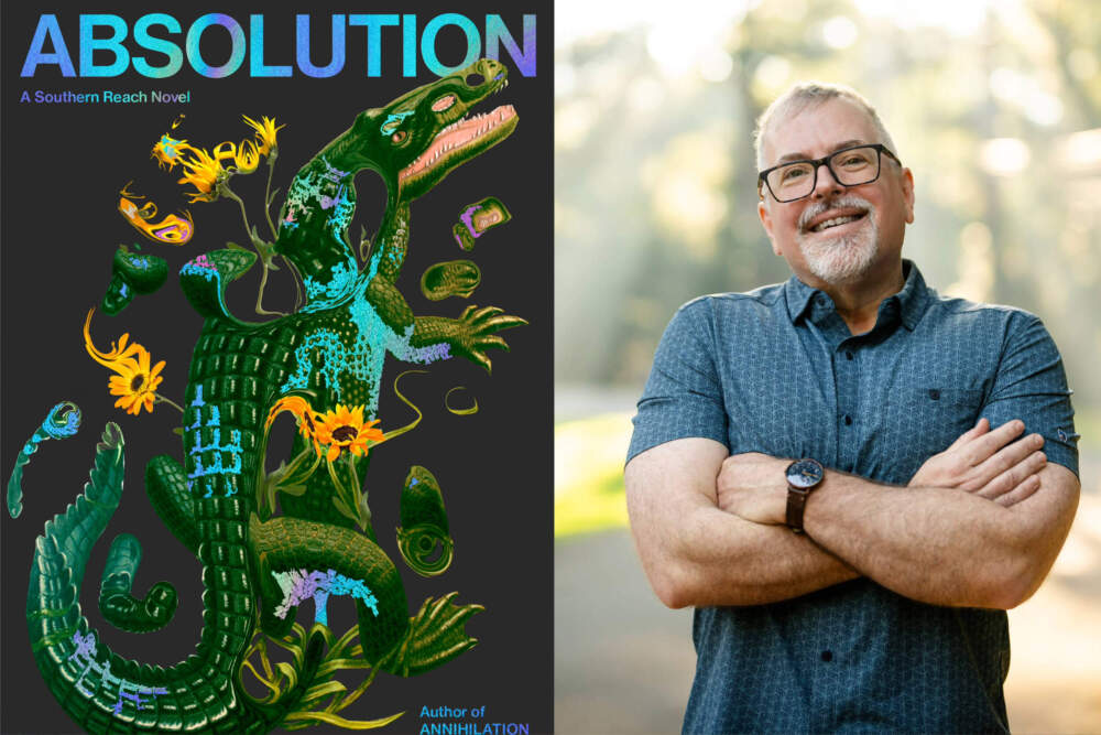 The cover of "Absolution" beside author Jeff VanderMeer. (Courtesy of MCD)