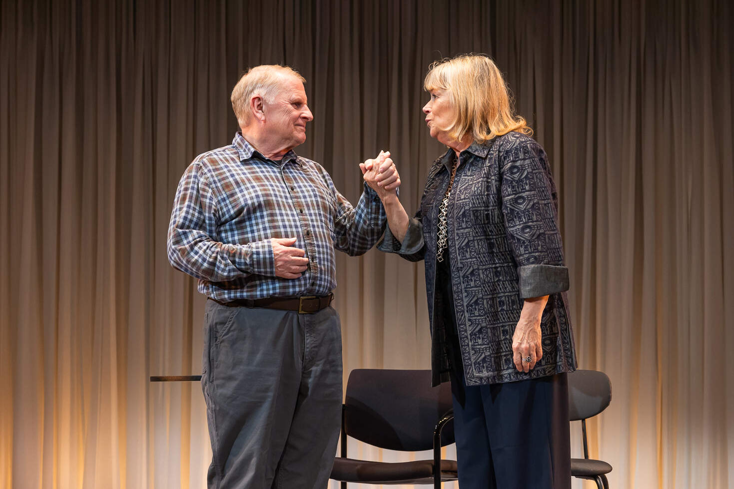 Gordon Clapp and Karen MacDonald in SpeakEasy Stage Company's "Pru Payne." (Courtesy Nile Scott Studios)