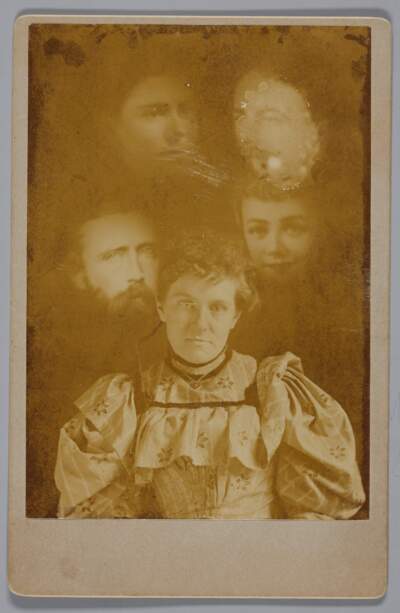 Artist in the United States, "Spirit photograph of Lillie May Tittle Pepper," late 19th century–early 20th century. (Courtesy Phillips Library, Peabody Essex Museum)