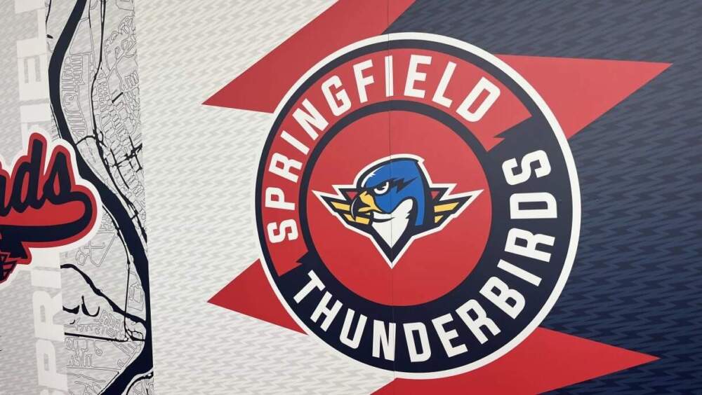 Springfield Thunderbirds logo. (Sarah Gill/NEPM)