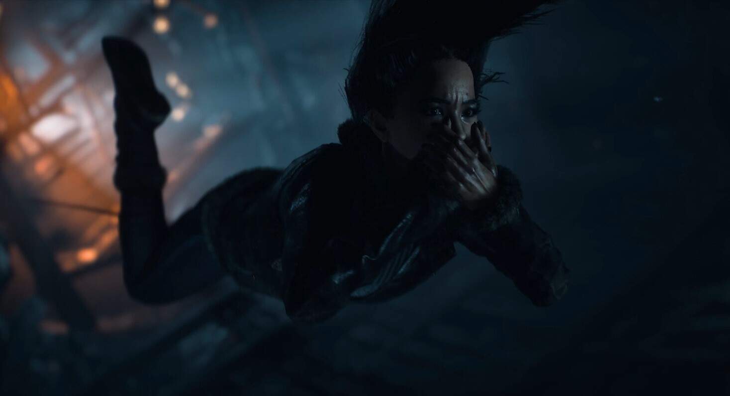 Emily plummets to an uncertain fate in 'Until Dawn.' (Courtesy of Ballistic Moon)