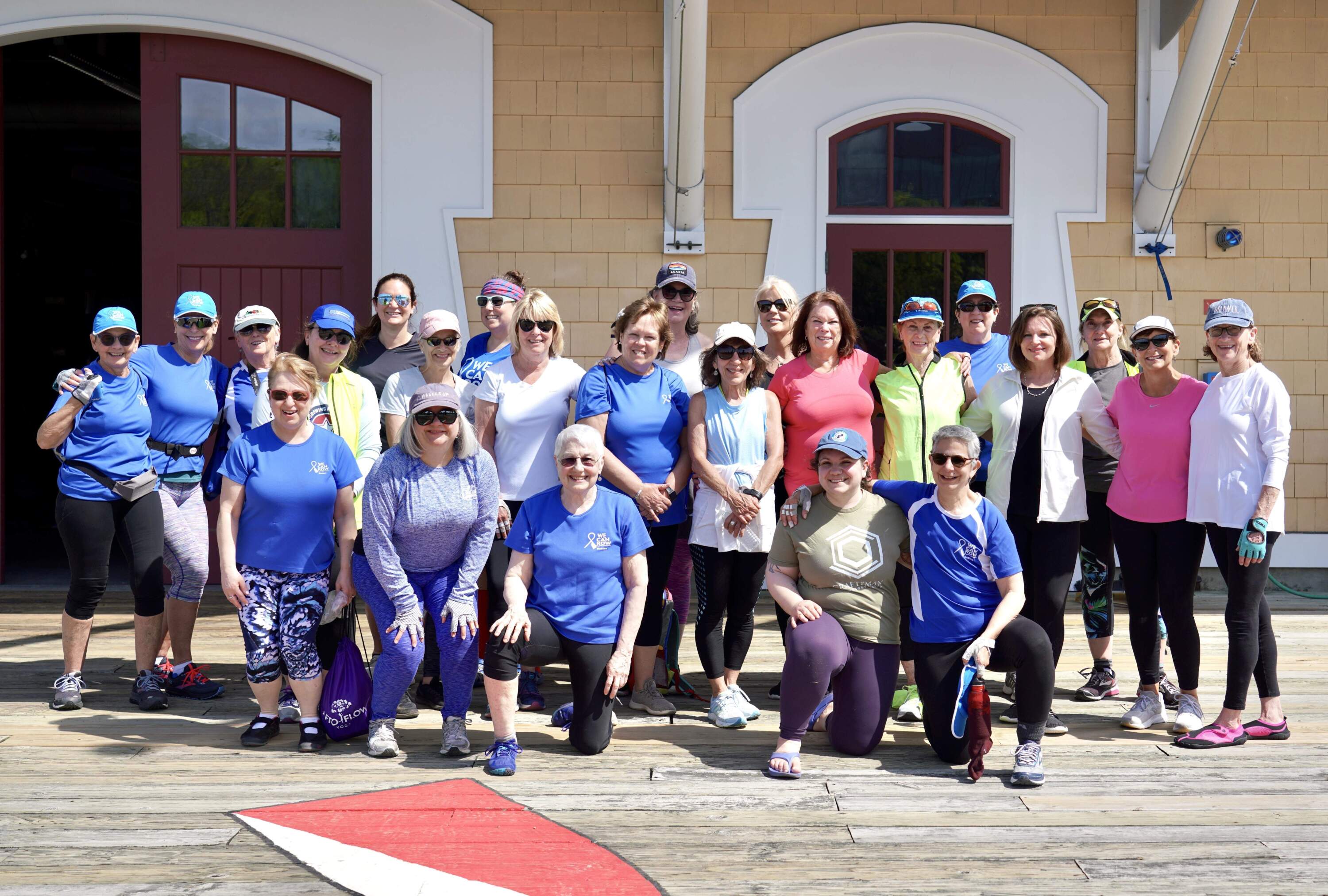 We Can Row Boston's members pose as a group. (Photo courtesy of Deb Smith/We Can Row Boston)