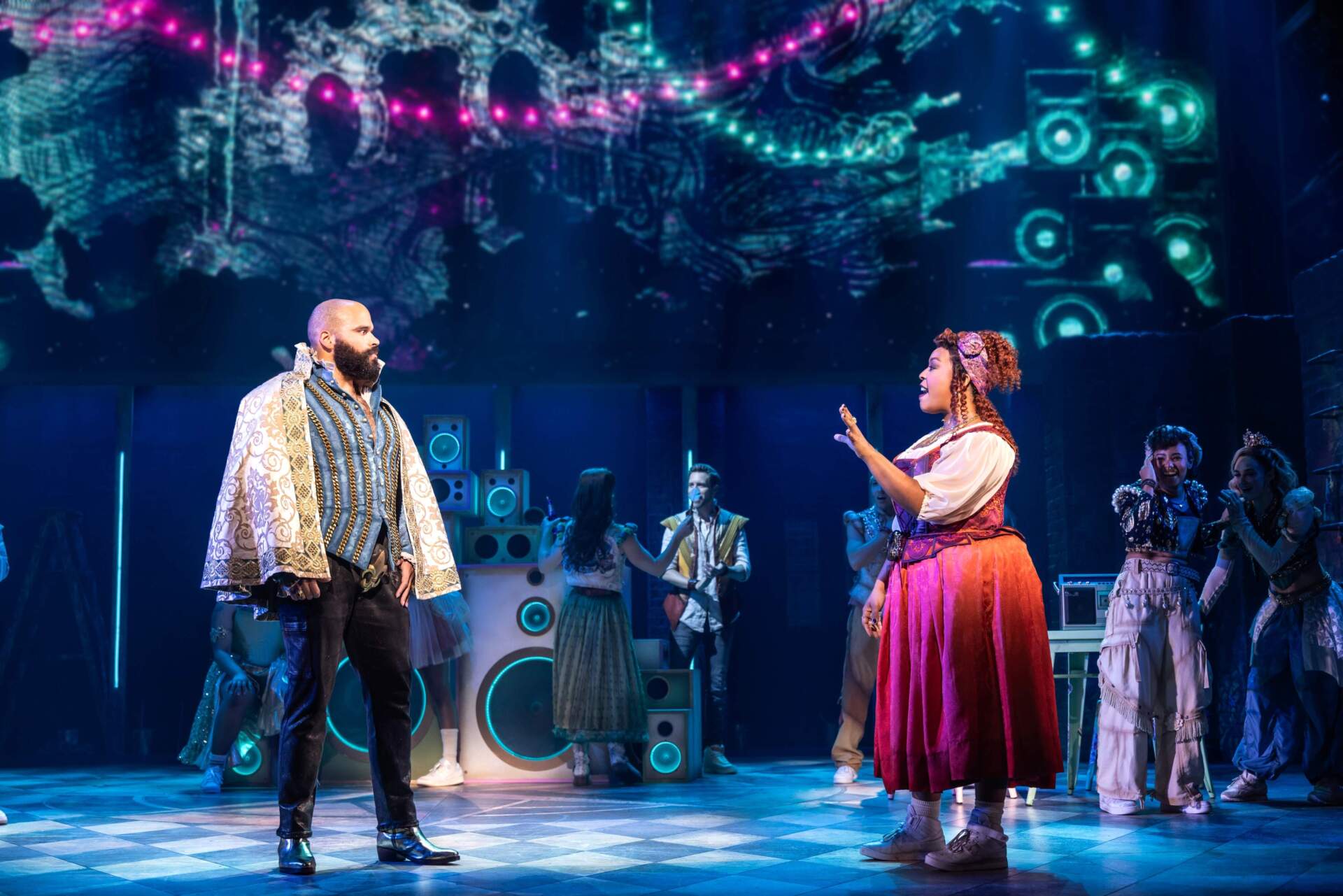 Paul-Jordan Jansen and Kathryn Allison in the North American Tour of "&amp; Juliet." (Courtesy Matthew Murphy)