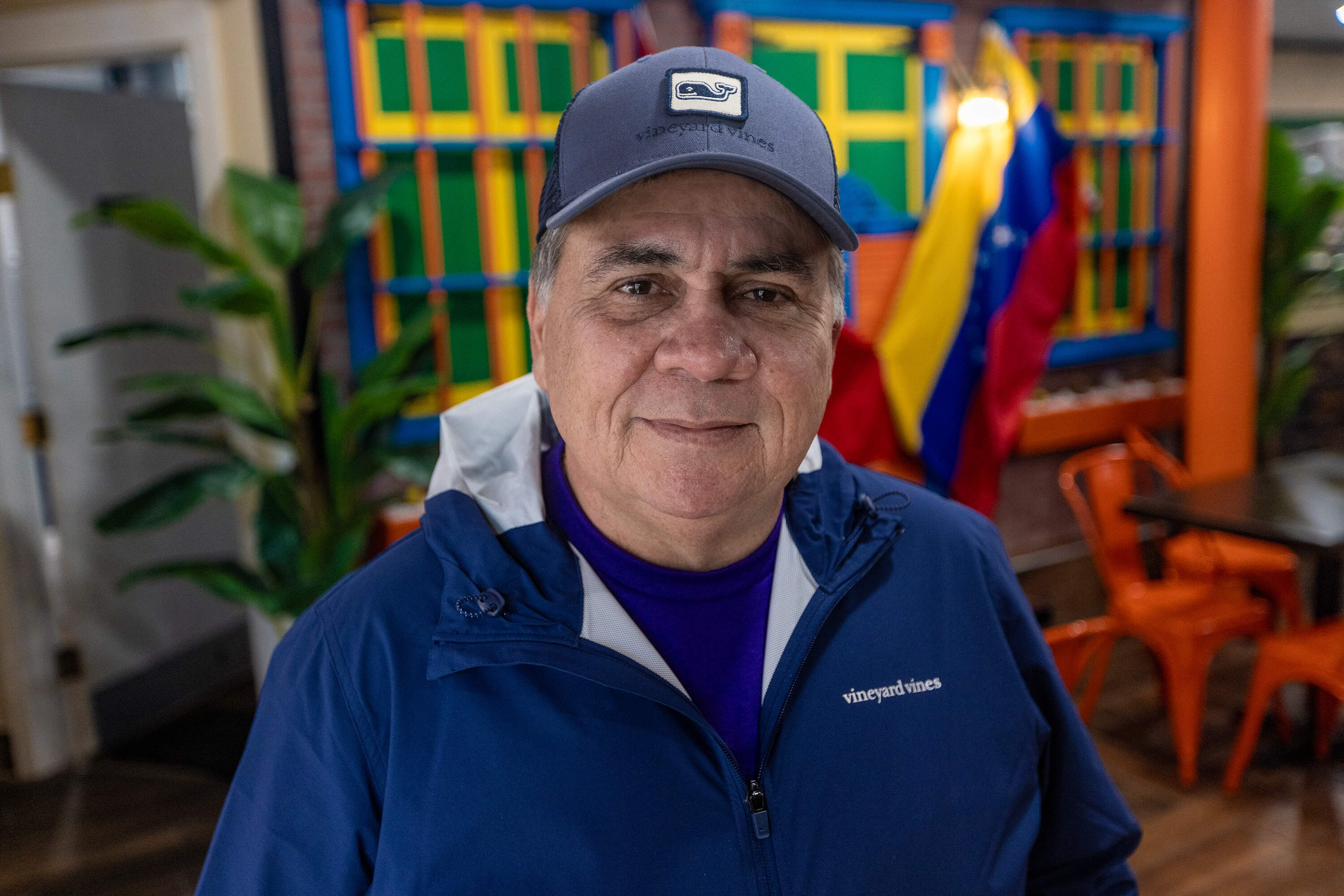 Restaurant owner Larry Villalobos votes Democrat, and says countries need to reject authoritarian leaders. (Jesse Costa/WBUR)