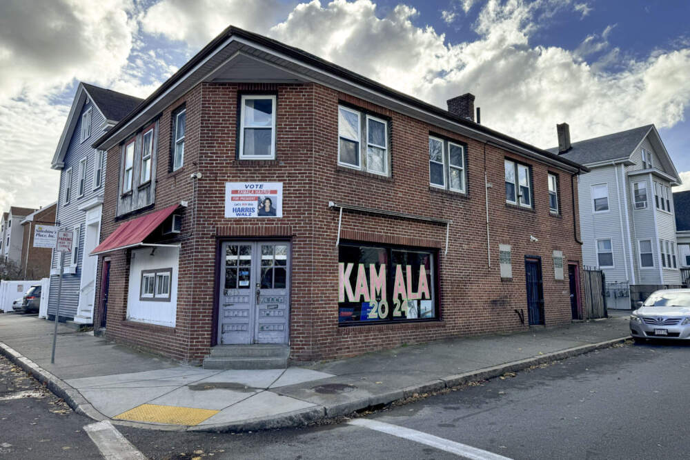 The vacant Harris-Walz campaign headquarters in New Bedford. (Walter Wuthmann/WBUR)