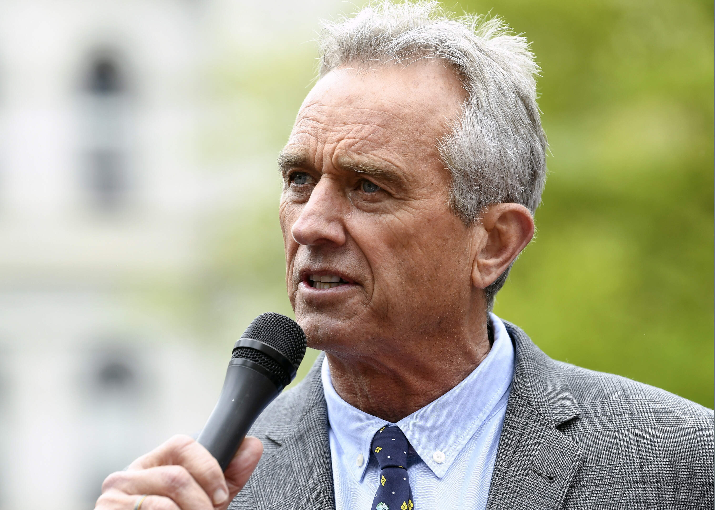 Robert F. Kennedy Jr. speaks at the New York State Capitol. (Hans Pennink/AP)