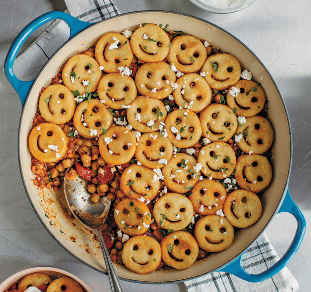 Molly Yeh's chickpea tot hotdish recipe. (Courtesy of Chantell and Brett Quernemoen)