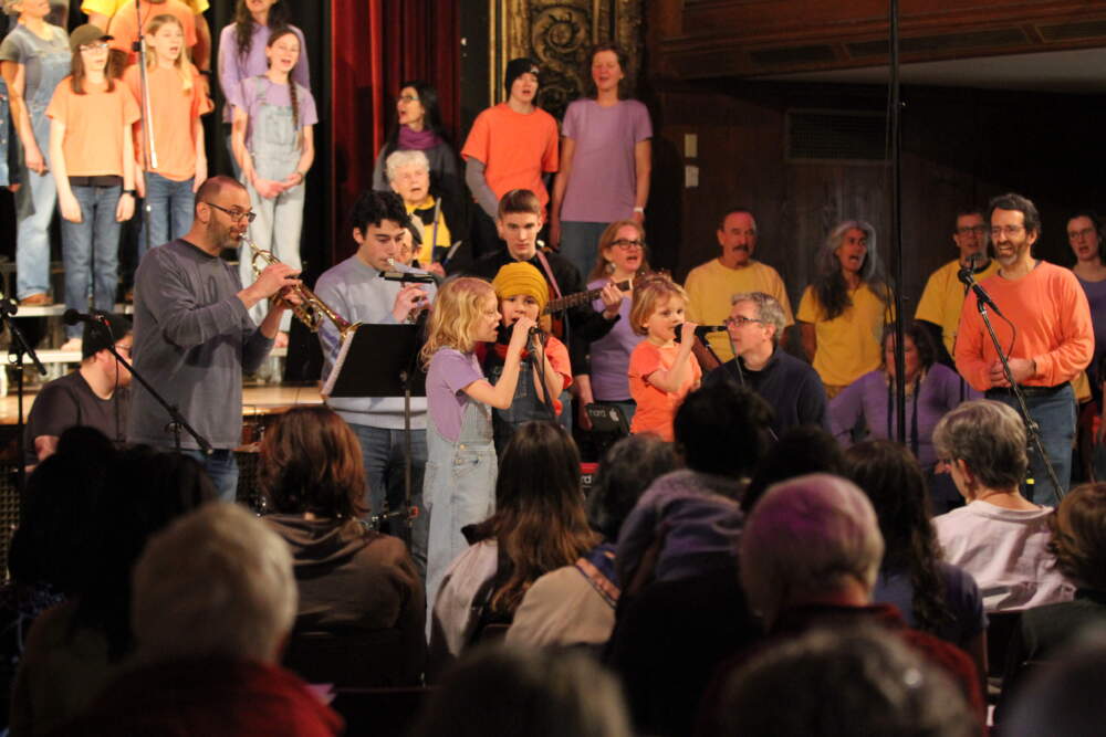 Family Folk Chorale’s performance at Arlington Town Hall in March. (Courtesy Peter Schrauth)