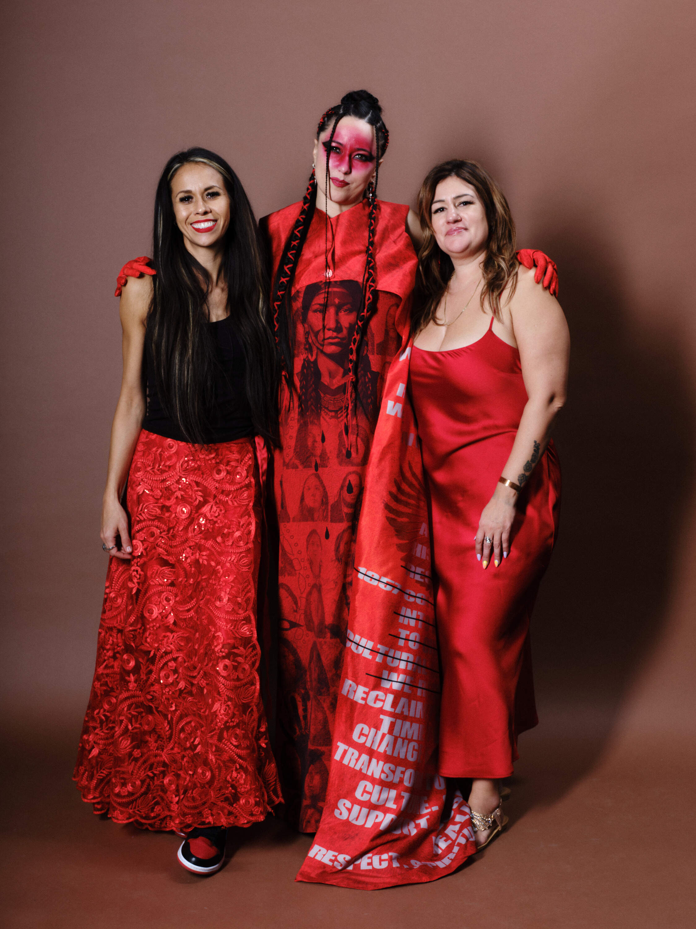 Fashion Week founder Joleen Mitton (middle) with hair and makeup team. (Courtesy of Brian Nguyen)