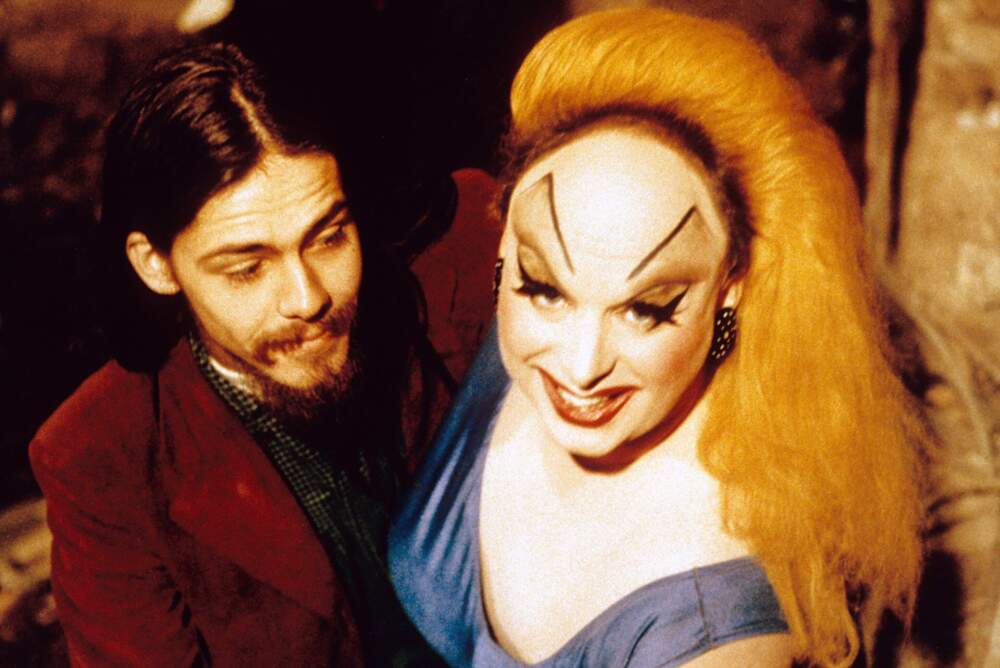 Danny Mills and Divine in director John Waters' 1972 film "Pink Flamingos." (Courtesy Fine Line Features)