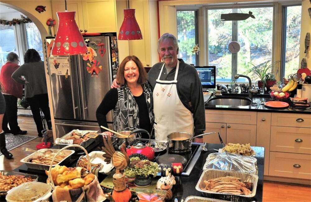 Lisa Korklan and Allen Leonard at their home in 2019. (Courtesy Lisa Korklan)