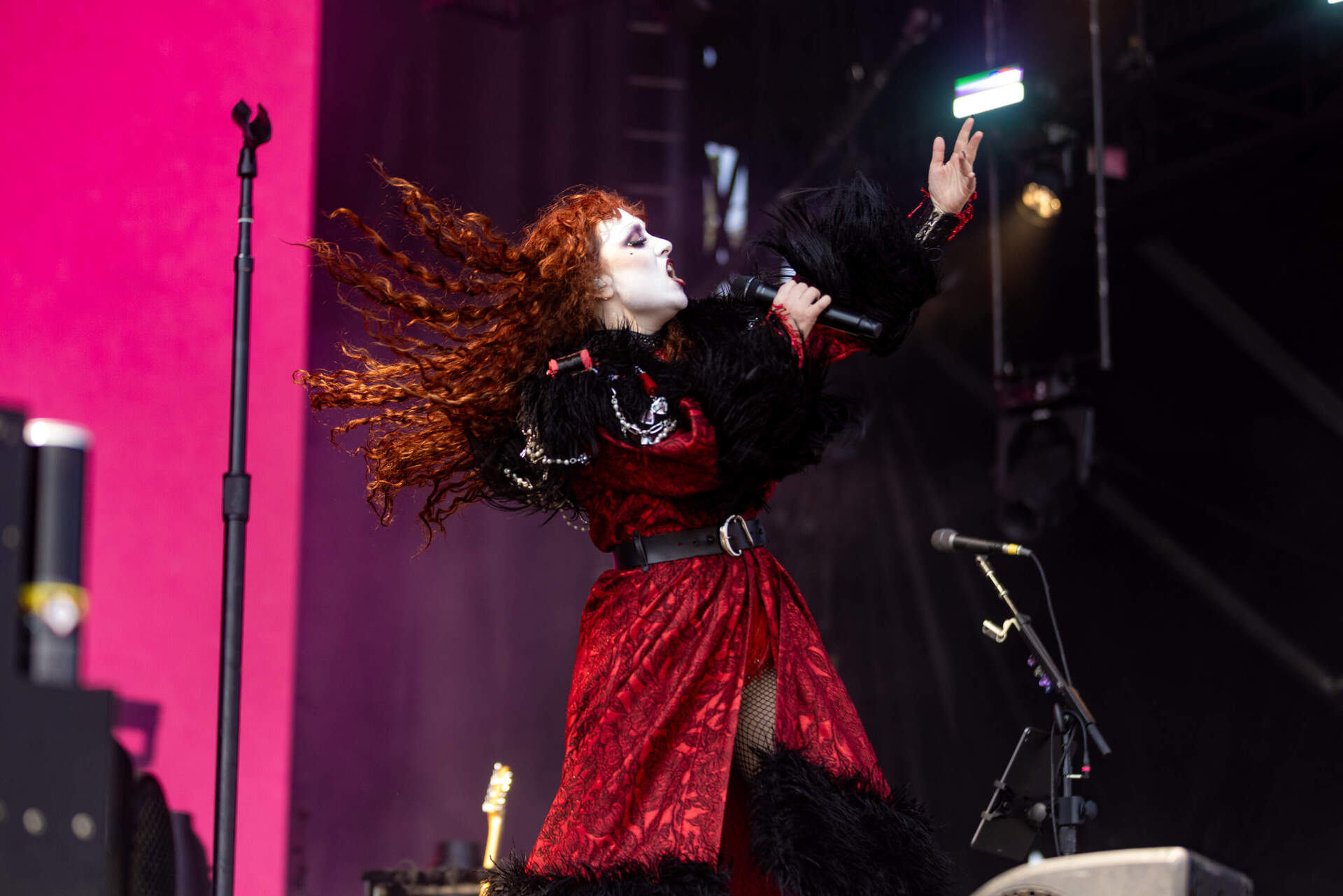 Chappell Roan performs at the Boston Calling Music Festival.