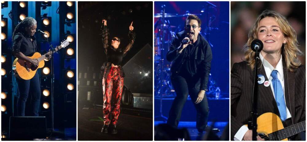This year's Cog playlist includes, from left to right: Tracy Chapman, Charli XCX, Bono of U2 and Maggie Rogers (AP).