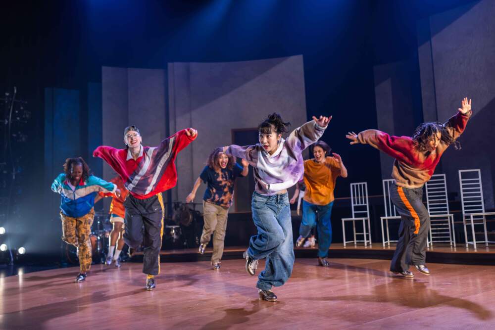 The cast dances in A.R.T.'s world-premiere production of "Diary of a Tap Dancer." (Courtesy Nile Scott Studios and Maggie Hall)
