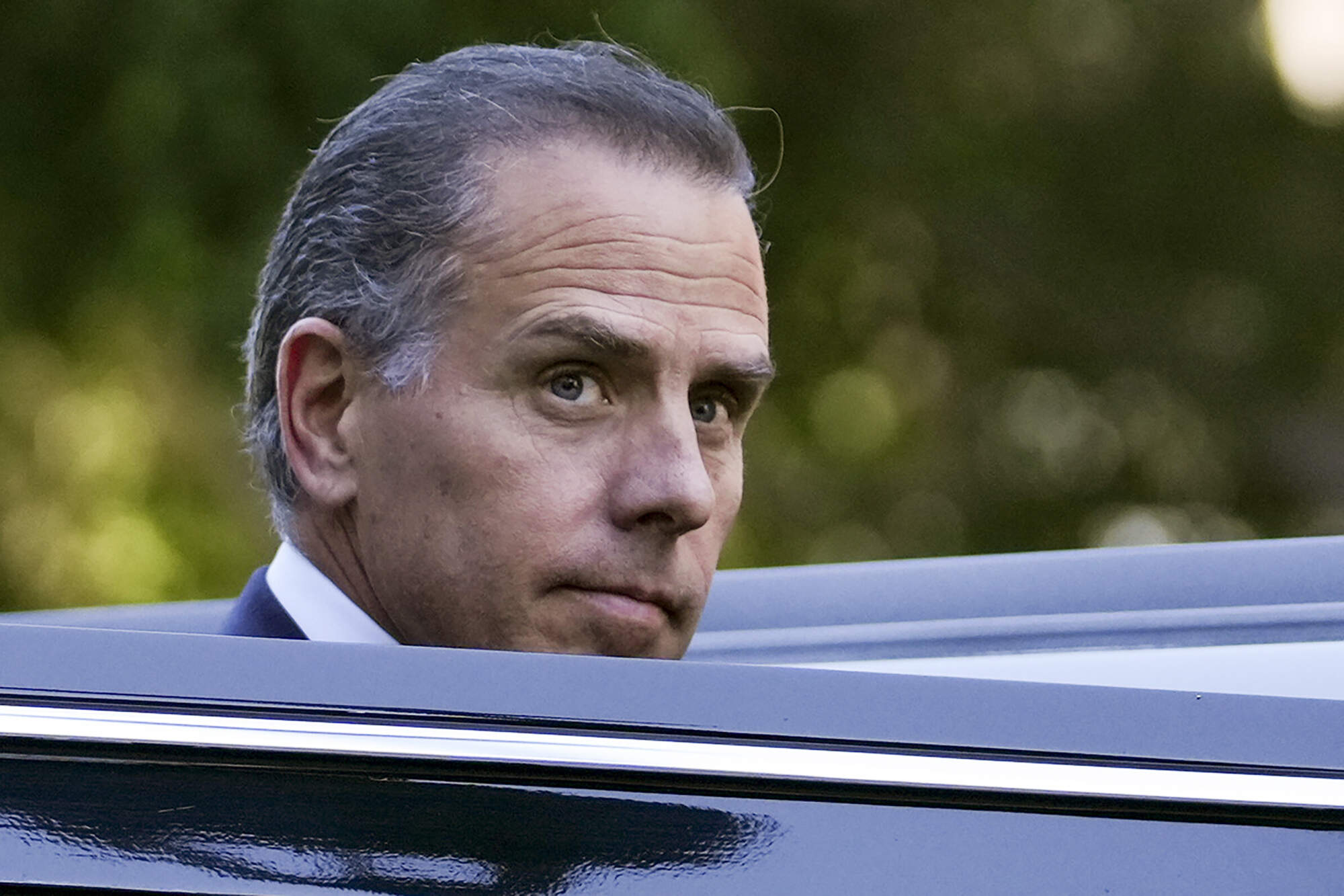 Hunter Biden steps into a vehicle as he leaves federal court, Sept. 5, 2024, in Los Angeles, after pleading guilty to federal tax charges. (Eric Thayer/AP)