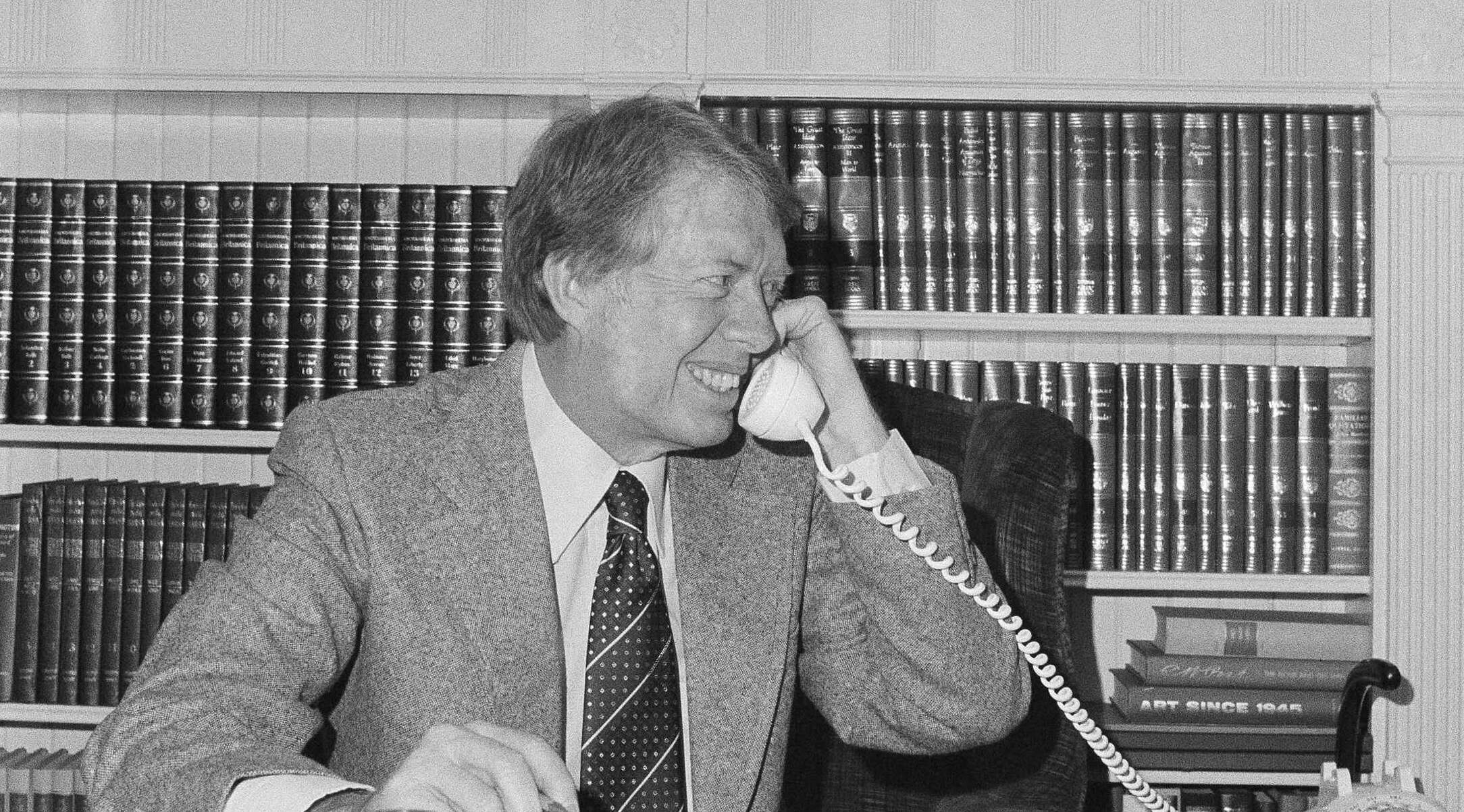 Jimmy Carter at Blair House in Washington in 1977. (AP Photo)