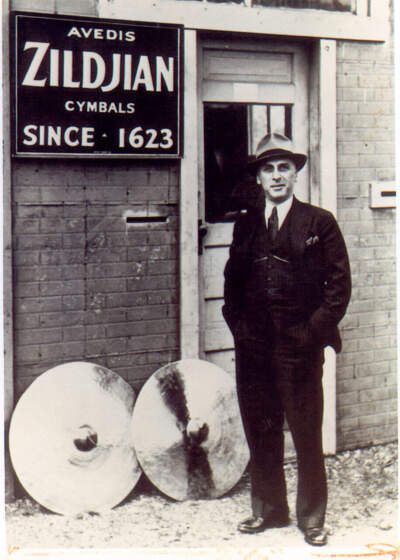 Debbie Zildjian's grandfather Avedis III emigrated to the U.S. in 1909. Two decades later he re-located the family’s cymbal business from Turkey to Quincy, Massachusetts with his uncle. (Courtesy Zildjian)