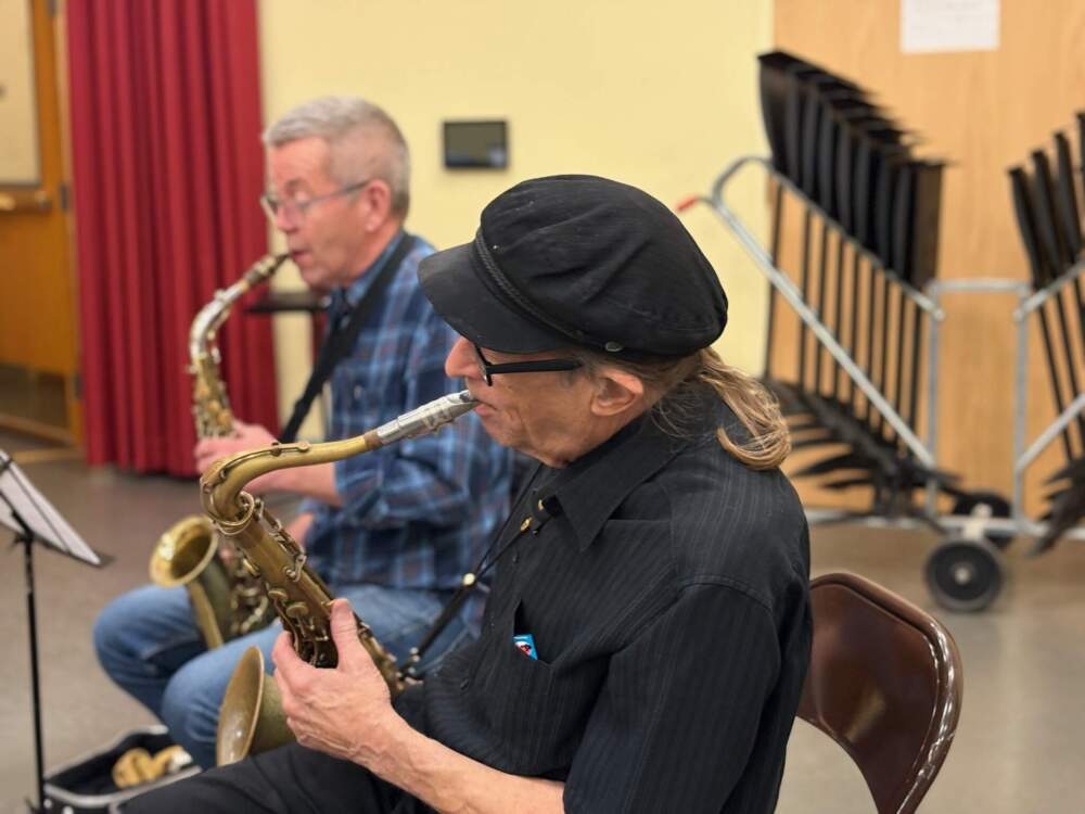 From left, saxophonists Paul Ahstrand and Scott Shetler played on Toni Lynn Washington's album "Faith." (Courtesy Diane Blue)