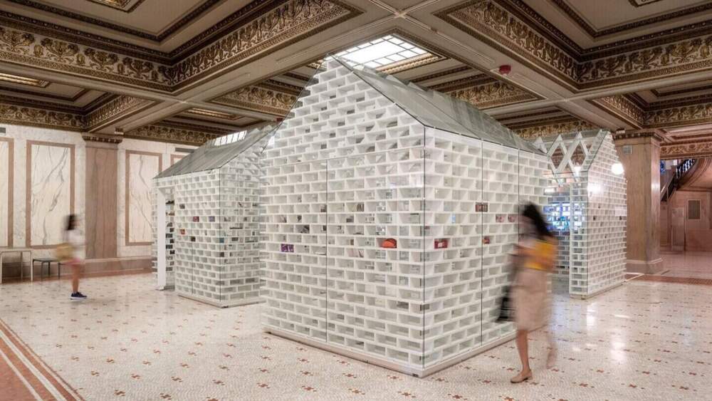 The Gun Violence Memorial Project was on view in Boston at venues across the city. (Courtesy MASS Design Group)